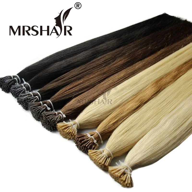 MRSHAIR Pre Bonded font b Hair b font Extensions I Tip 1g pc 16 20 24