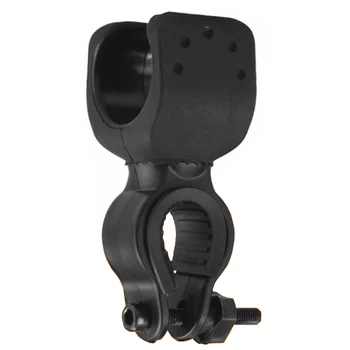 

Black Universal Rubber Flashlight Mount Holder U-type rotating bicycle bike clip Clamp for LED Light Lamp