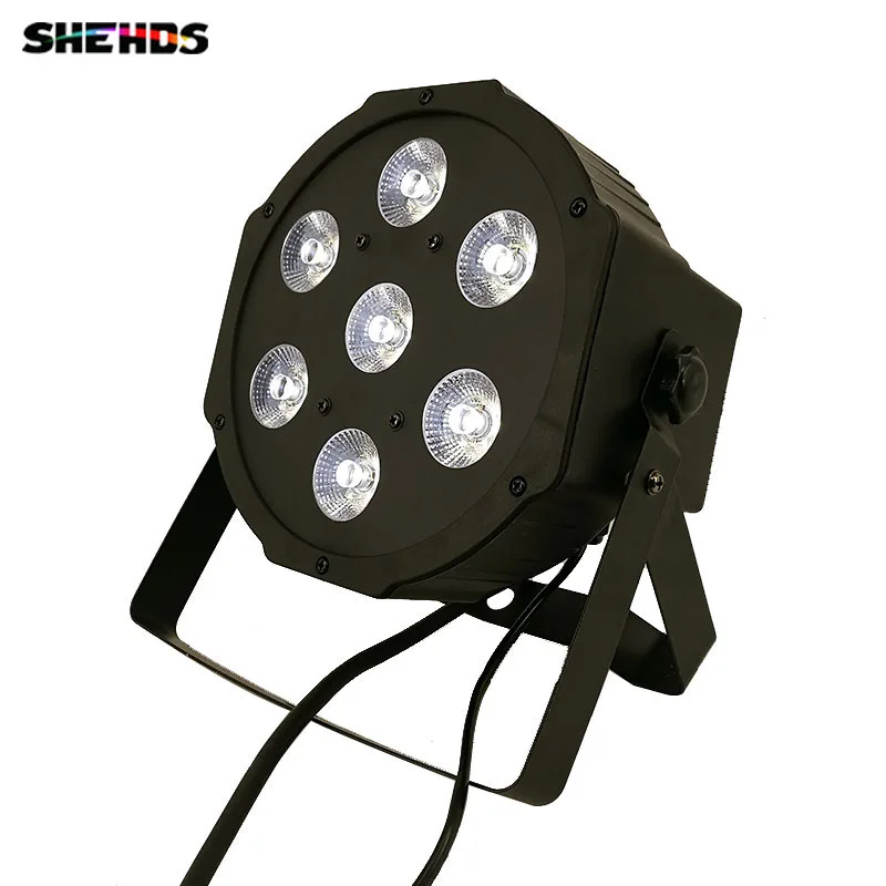 

4pcs/lot New Professional LED Stage Lights 7x3W White Color LED Flat Par DMX512 Master-Slave Led Flat for DJ Disco Party KTV