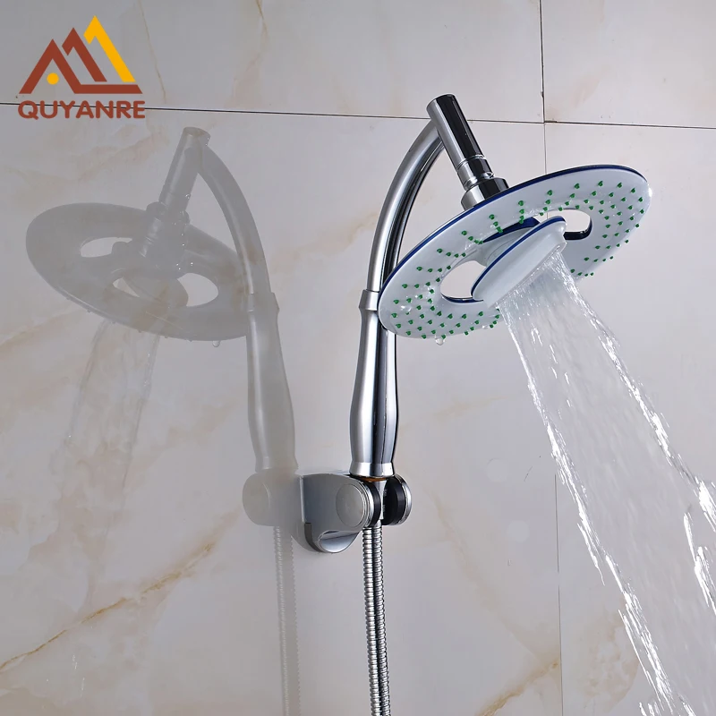 

New Arrival Free Shipping Two Function Rainfall Shower Head with Arm Round Shape and ABS Head Chrome Polish