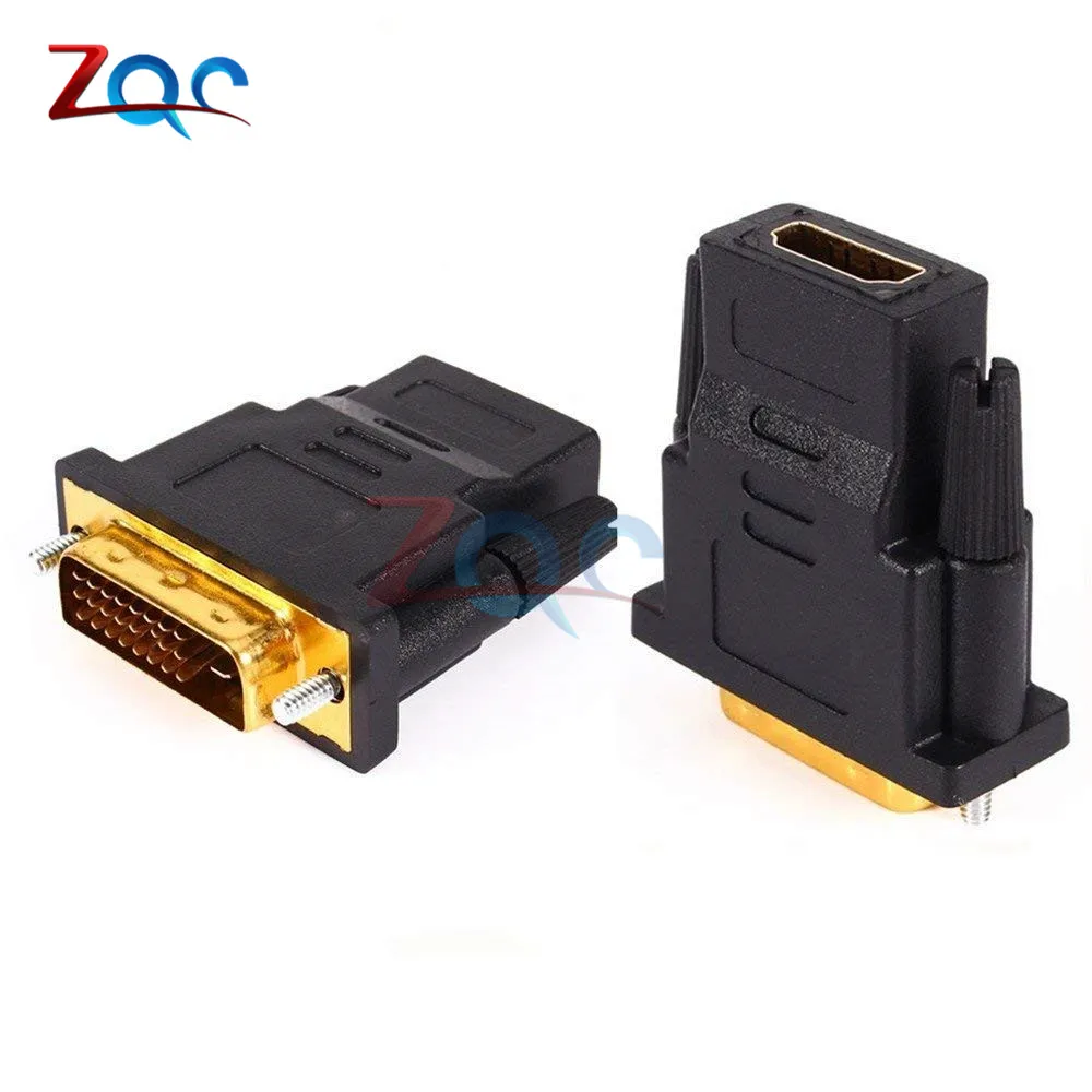DVI 24+1 To HDMI Adapter Cables 24k Gold Plated Plug Male To Female HDMI To DVI Cable Converter 1080P For HDTV Projector Monitor