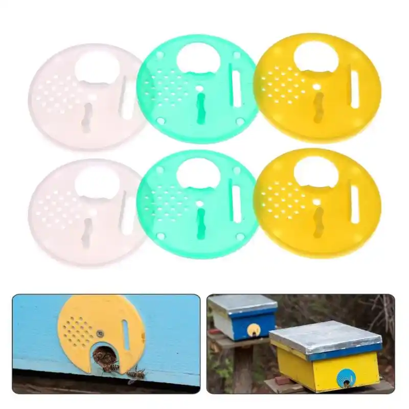 12pcs Round 3 Colors Beekeepers Beehive Box Entrance Gates 68mm