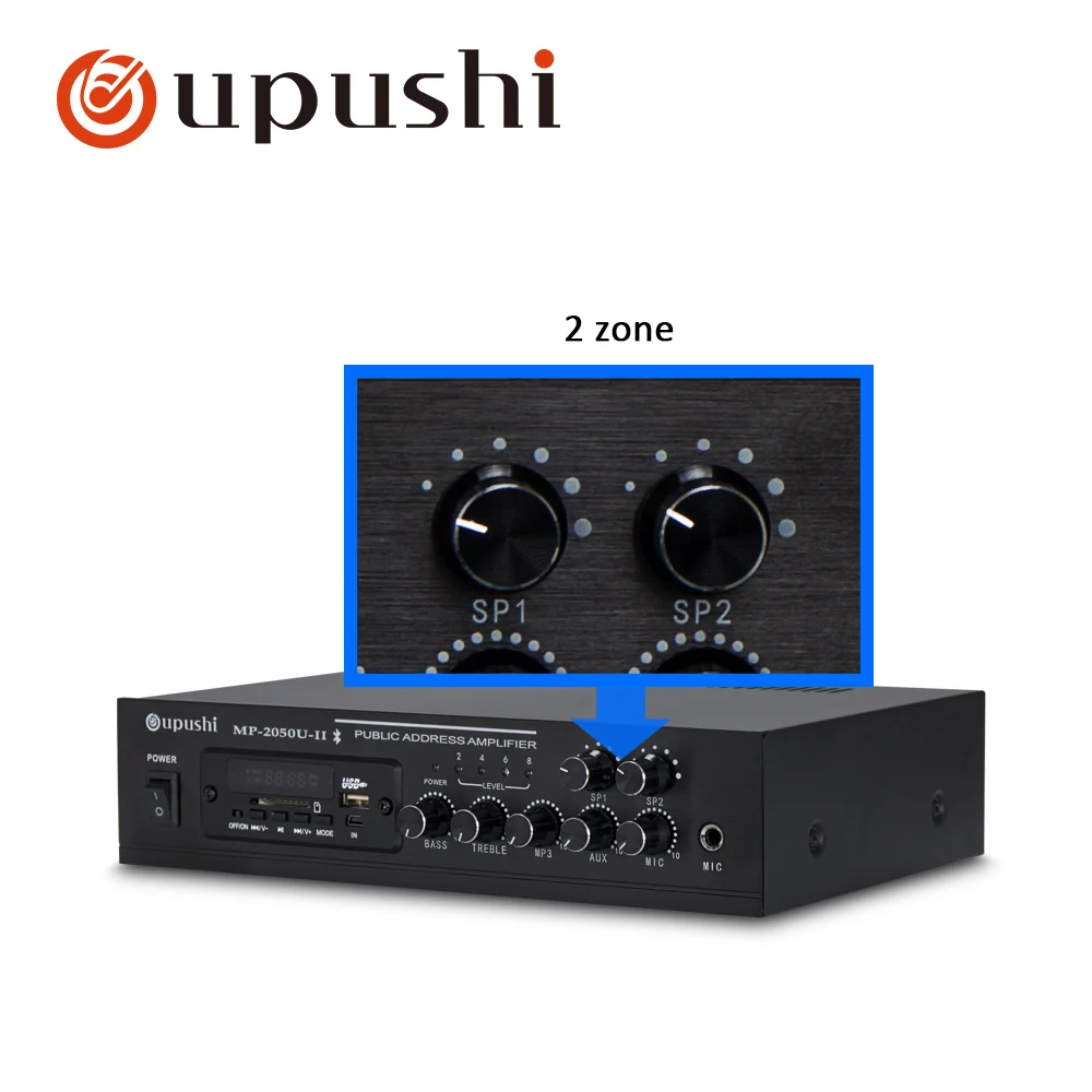 Oupushi bluetooth amplifier 50W digital power amplifier 80W small size USB amp with SD card remote control for home speakers