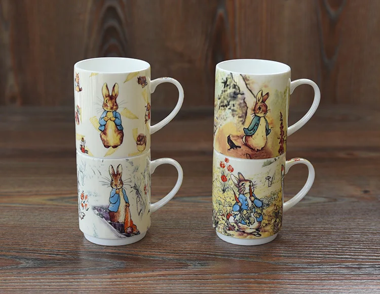 Bone China внешний торговый заказ Прекрасный зайчик, кролик анимация Кролик Питер чашка для кофе с молоком керамика Кафе Кружка Лучший подарок для ребенка