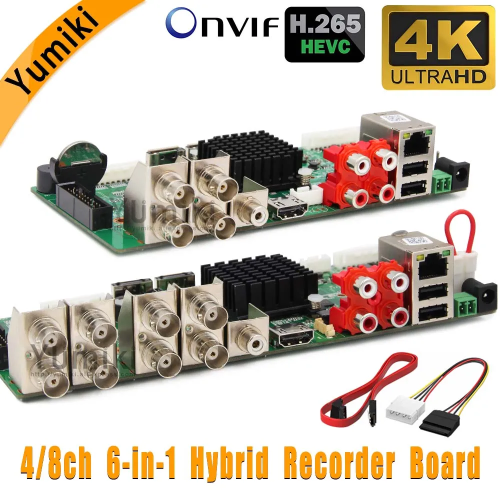 

8ch/4ch AHD DVR 4K CCTV 8Ch 4K/5MP Hybrid Security DVR Recorder Camera Onvif Coxial Control P2P XVI/AHD/TVI/CVI/CVBS/IP