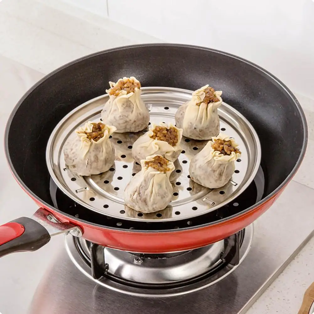 

24/20CM Stainless Steel Cooking Steamer Three Legged Shelf Cooking Tool Round Steamer Rack Steaming Stand Kitchenware Tool