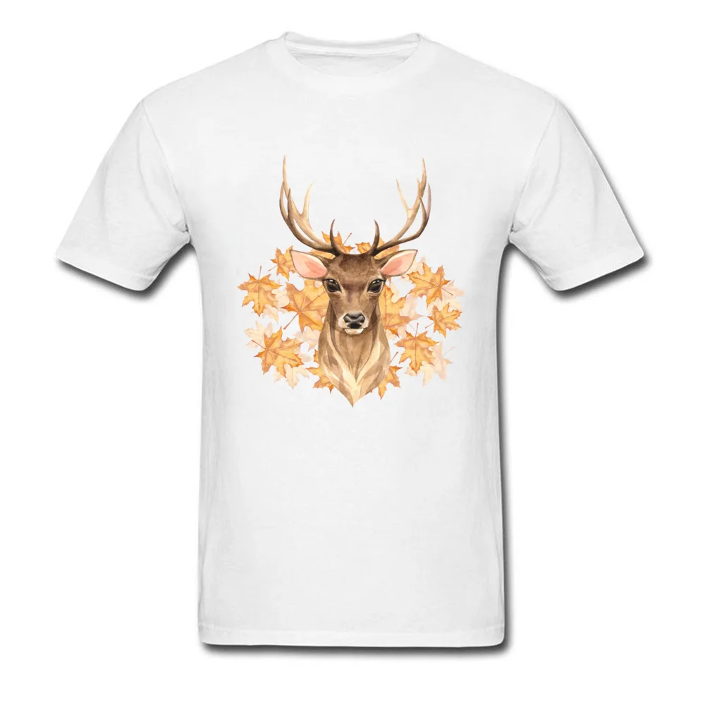 Men's Designer Casual Tops T Shirt O-Neck VALENTINE DAY Cotton T Shirts Normal Short Sleeve Noble deer. Autumn Tops Shirts Noble deer. Autumn white