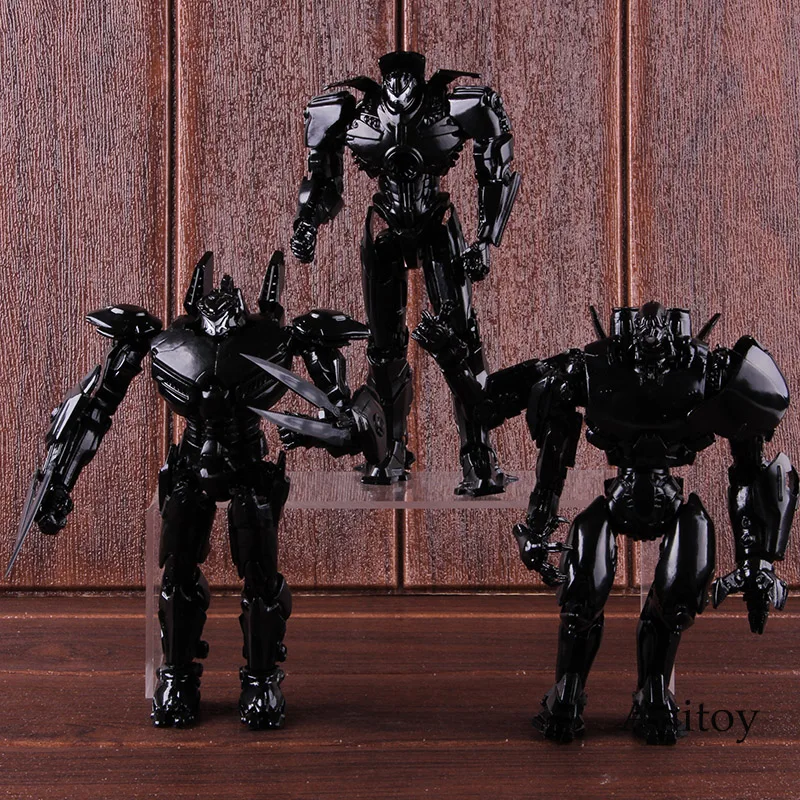 

NECA Pacific Rim Toys Jager End Titles Black Variant PVC Pacific Rim Figure Action Collectible Model Toy 3-pack