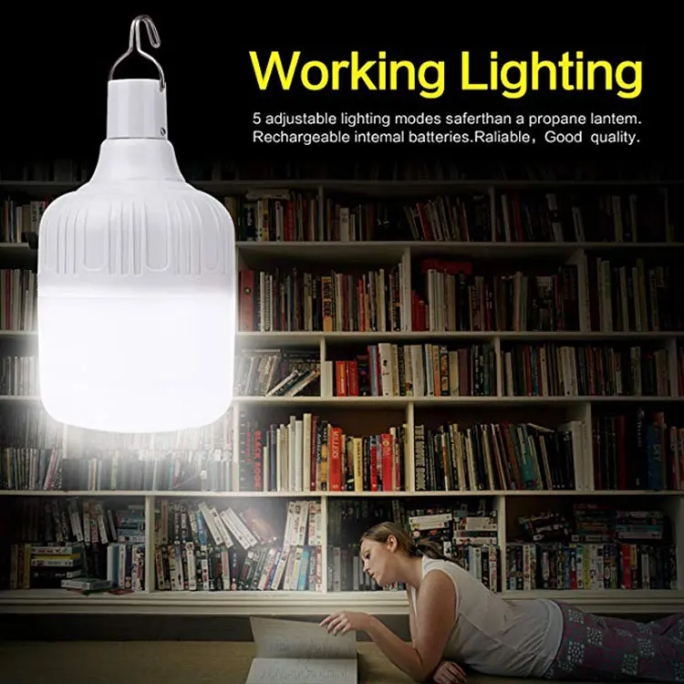 

Portable LED Hanging Night Light 20W 10leds LED Bulb Rechargeable 5 mode Emergency Lights outdoor Garden Camping LED Light