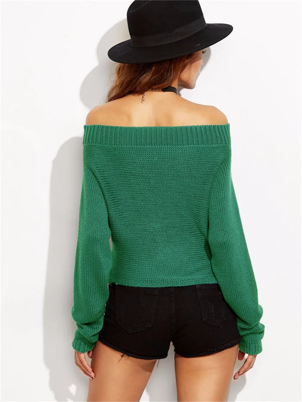 Off Shoulder Knitted Sweater Women Casual Long Sleeve Baggy Jumpers Tops Cotton Knitting Pullovers Off Shoulder Knitted Sweater Women Casual Long Sleeve Baggy Jumpers Tops Cotton Knitting Pullovers