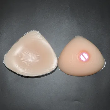 

600g/Pair Classic Triangle Silicone Adhesive Breast Forms Fake Boobs Artificial Breast Prosthesis Cup(34B/36A)