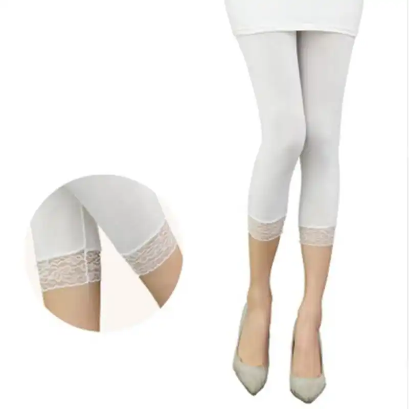 White three quarter leggings Clearance