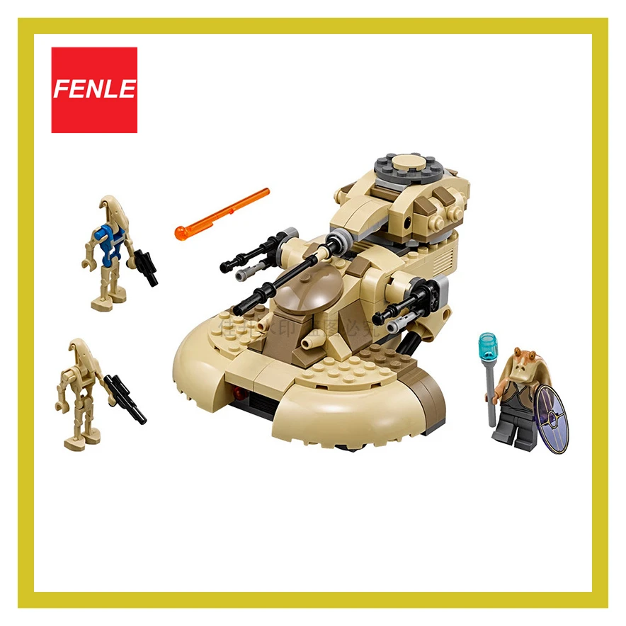 

AAT Star The Force Awakens Building Blocks chariot Jar Jar Binks Pilot Battle Drold Kid Baby Toy 10371