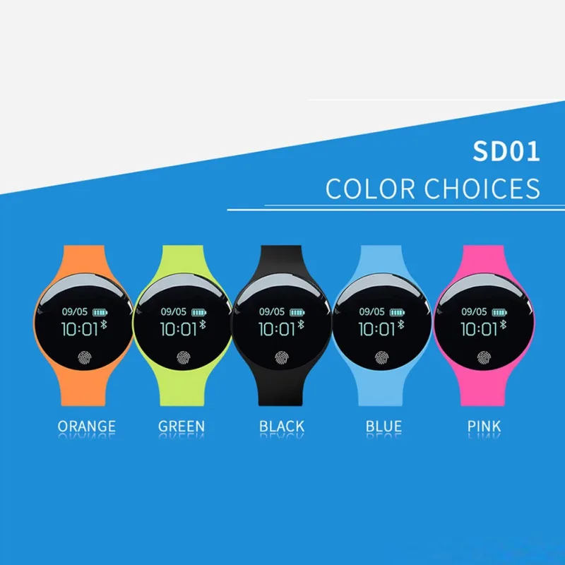 SD01 цветной экран умный браслет счетчик шагов трекер движения для Android/IOS мобильного телефона умный Браслет