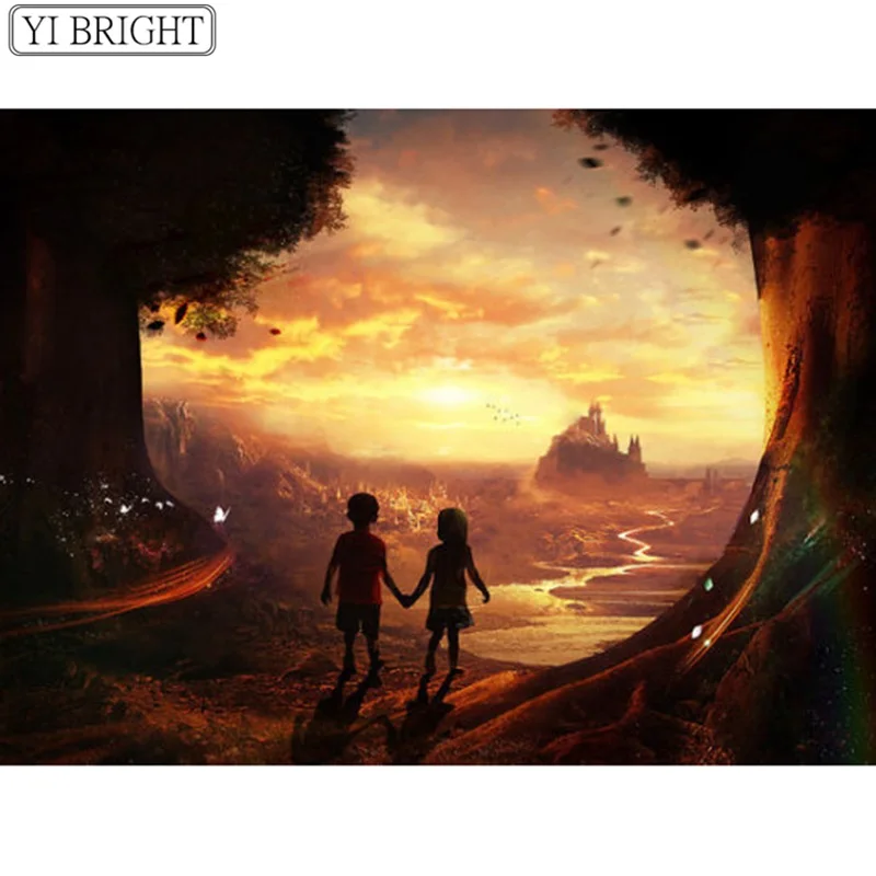 

5D DIY Full Square Diamond Painting Cross Stitch Couple holding hands 3D Diamond Embroidery Rhinestone Mosaic Home Decoration