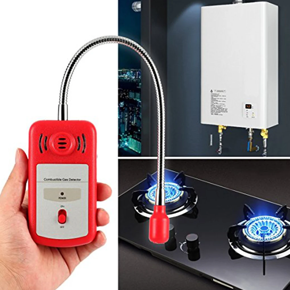 

Combustible Natural Gas Detector Portable Gas Leak Detector Tester with Sound Light Alarm Gas Sniffer