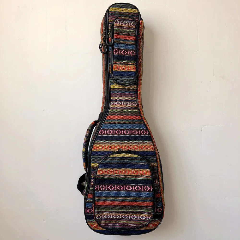 

28 30 Inches Guitalele Ukulele Guitar Case Soft Bag Baritone Stripe Blue Backpack Ukelele Guitarra Accessories Gig Acoustic