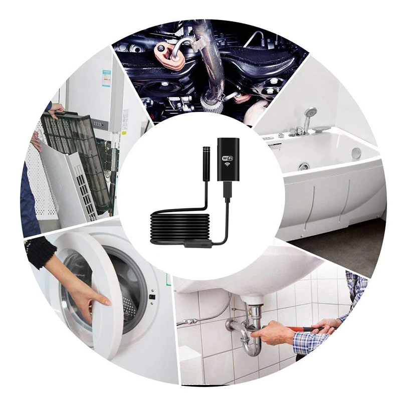 PROSTORMER Wifi Endoscope Camera 720P Hard/Softwire Borescope for iphone Android 1/2/3.5/5/7/10M Waterproof Inspecte Camera 5