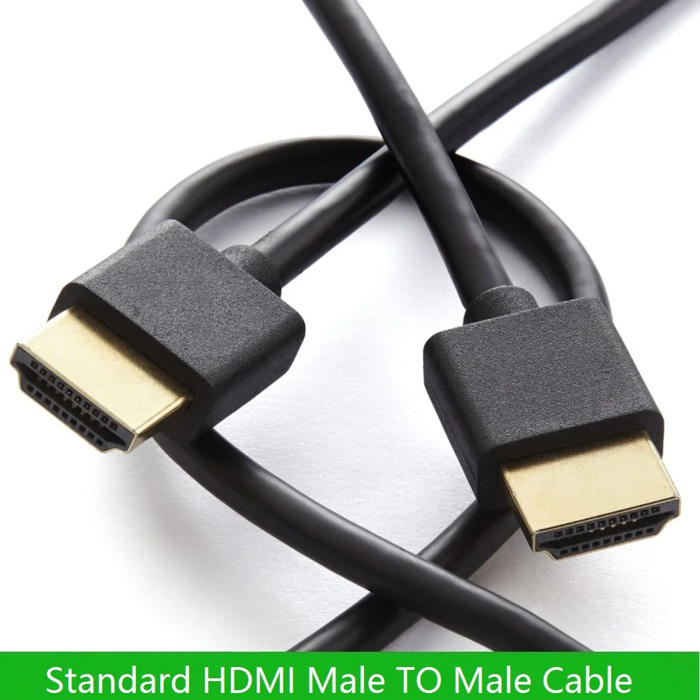 200 шт./лот тонкий кабель HDMI 0.25m1m 2m3m5m10mwith Ethernet 1,4 для HD ТВ/Xbox 360/PS3/Playstation 3/SkyHD/Blu-Ray DVD