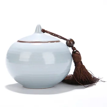 

Ceramic Tea Jars The Kiln Seal Tea Pot Ceramic Pu'er Tea Container Tea Jar The Cans In The Six Styles Of Kitchen Are Well Sealed