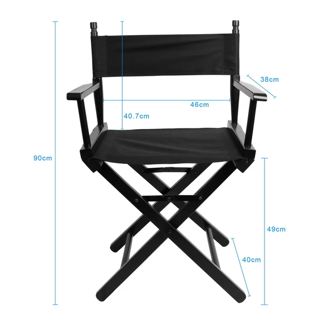 Folding Director Chair Portable Makeup Artist Director Chair Steel Outdoor Camping  Fishing Black - AliExpress