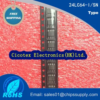 

10pcs/lot 24LC64-I/SN 24LC64T-I-SN SOP8 IC EEPROM 64K I2C 400KHZ 8SOIC