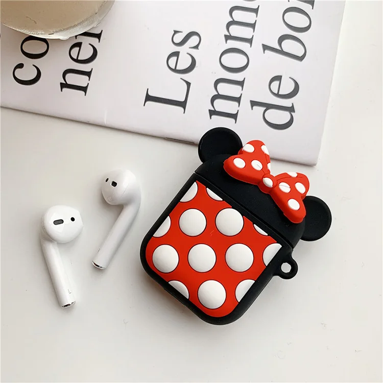 For Apple New AirPods Cute animal Protective Cover Silicone Box For AirPods 2019 Wireless Earphone Charging Box Shockproof Case