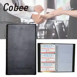 Cobee прозрачный деловая визитная карточка держатель книга для путешествий кредитной карты бумажник папка кожаный Органайзер Офис Школьные