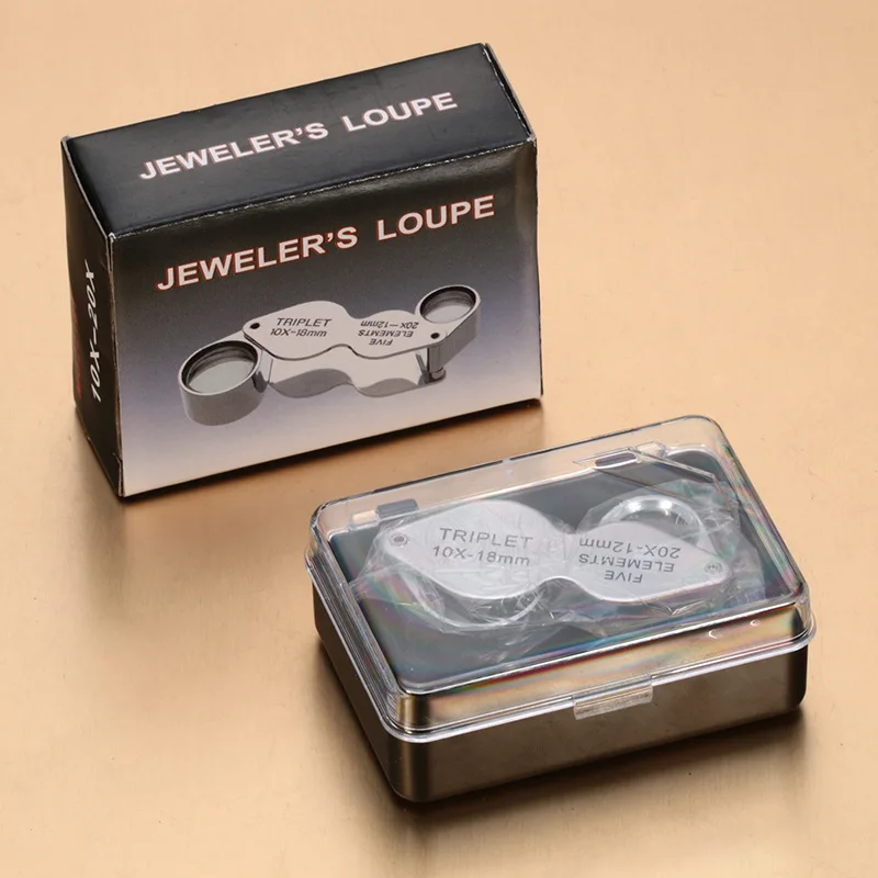 New-Mini-20x21mm-Loupe-Magnifier-Magnifying-Triplet-Jewelers-Eye-Glass-Jewelry-Diamond