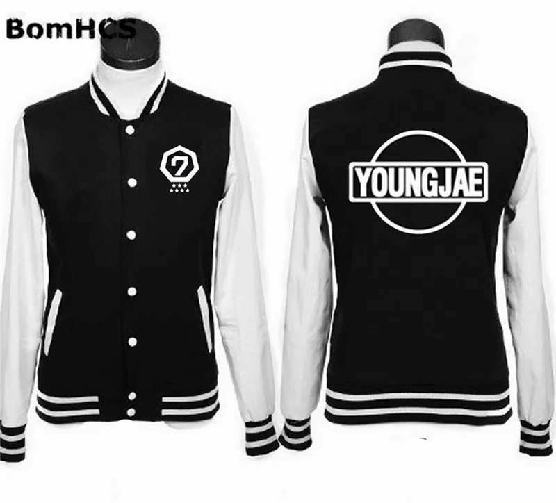 

Бейсбольная Толстовка BomHCS GOT7 Bambam JB JR Mark Youngjae Jackson