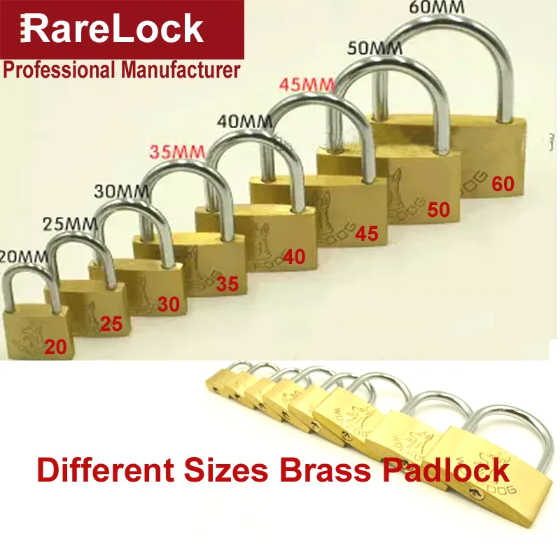 Rarelock High Quality Copper 7 Size Door,Bags,Luggage,Gate,Box,Case