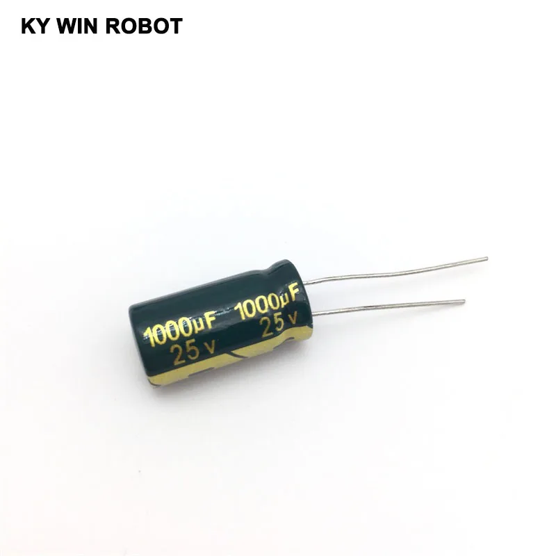 10pcs 1000uf 25v Aluminum Electrolytic Capacitor