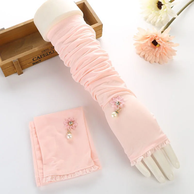 2019 New Summer Sexy Women's Hand Gloves Sun UV Protect Long Stretch Gloves for Lady Girls Accessories 52cm Lace Driving Gloves (6)