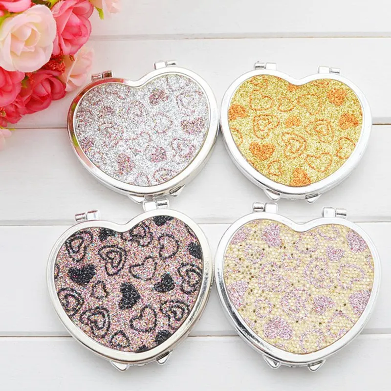 Bling Crystal Mini Beauty Pocket Mirror Makeup Compact Mirror Cosmetic