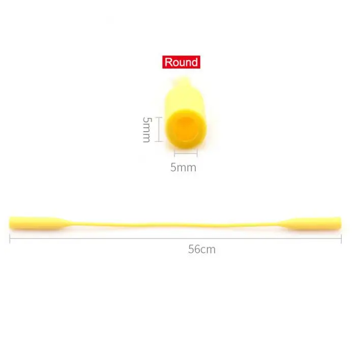 56 см силиконовый ремешок-цепочка для очков держатель для кабеля шейный ремешок для очков для чтения нескользящий Противоскользящий круглый шнур для очков