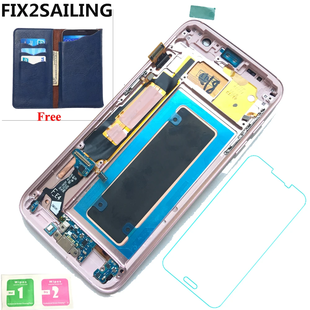

New LCD Display Touch Screen Digitizer Assembly Replacement Parts+Bezel Frame For Samsung Galaxy S7 Edge SM-G935F G935FD