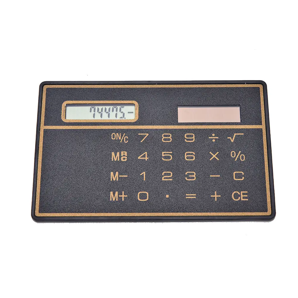 Новый мини Тонкий Кредитная карта солнечной энергии карманный калькулятор Счетчик расчетная машина