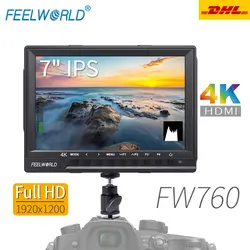 Feelworld FW760 монитор 7 дюймов ips Full HD К 1200x1920 4 к HDMI камера монитор для DSLR мониторинга для Nikon sony Canon камера