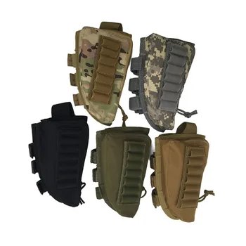 

Tactical Rifle Shotgun Buttstock Cheek Rest Ammo Shell Holder Pouch Bag Hunting Cartridge Holder
