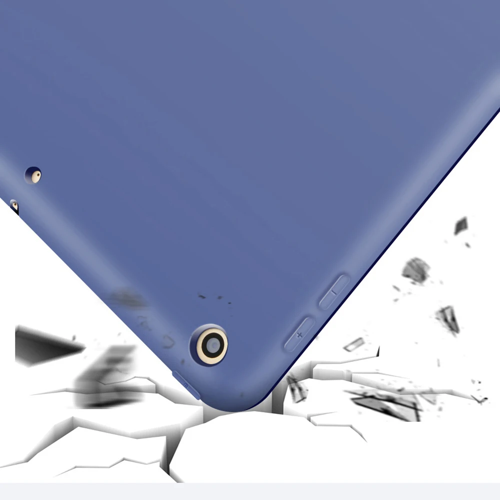 Для iPad Air 1 чехол с силиконовым мягким дном+ умный чехол из искусственной кожи с функцией автоматического сна/пробуждения чехол-подставка для A1474 A1475 A1476