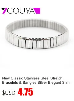 Hot Sale Elegant Classic Stainless Steel Silver Friendship Bracelets Gourmettes Bijoux European Style Bracelets for Women