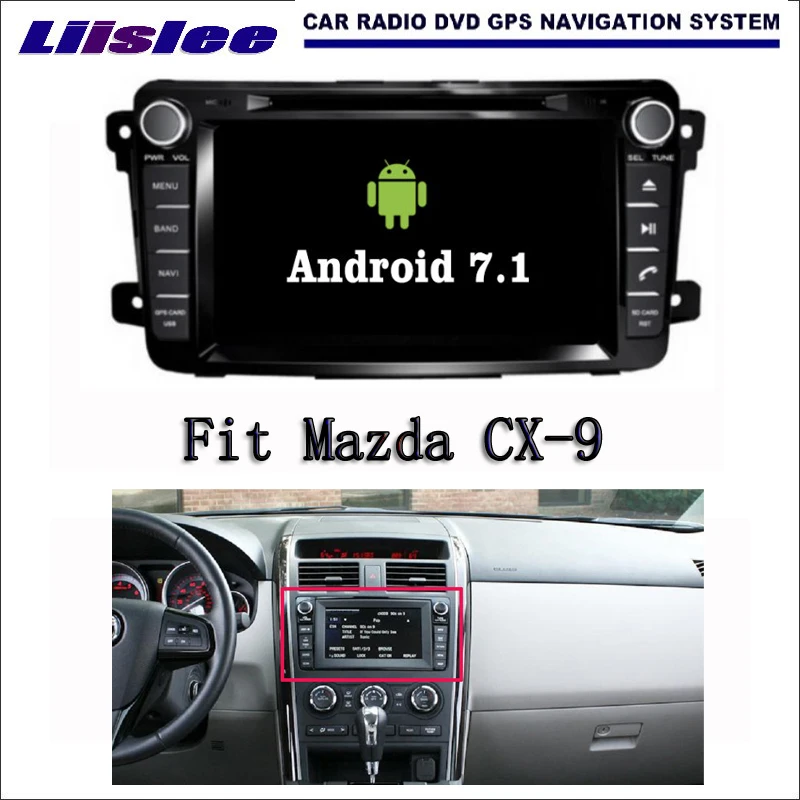 Clearance Liislee Android 7.1 2G RAM For Mazda CX-9 2007~2015 Car Radio Audio Video Multimedia DVD Player WIFI DVR GPS Navi Navigation 0