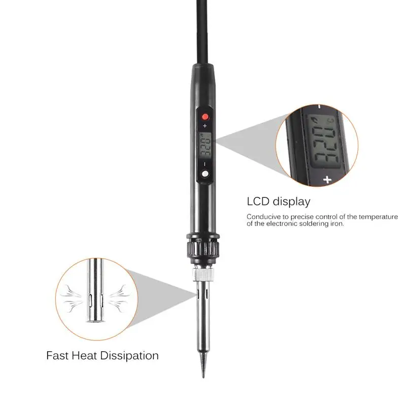 110 В/220 В 80 Вт Электрический паяльник с регулируемой температурой сварочный паяльник быстрый нагрев электронные инструменты для ремонта