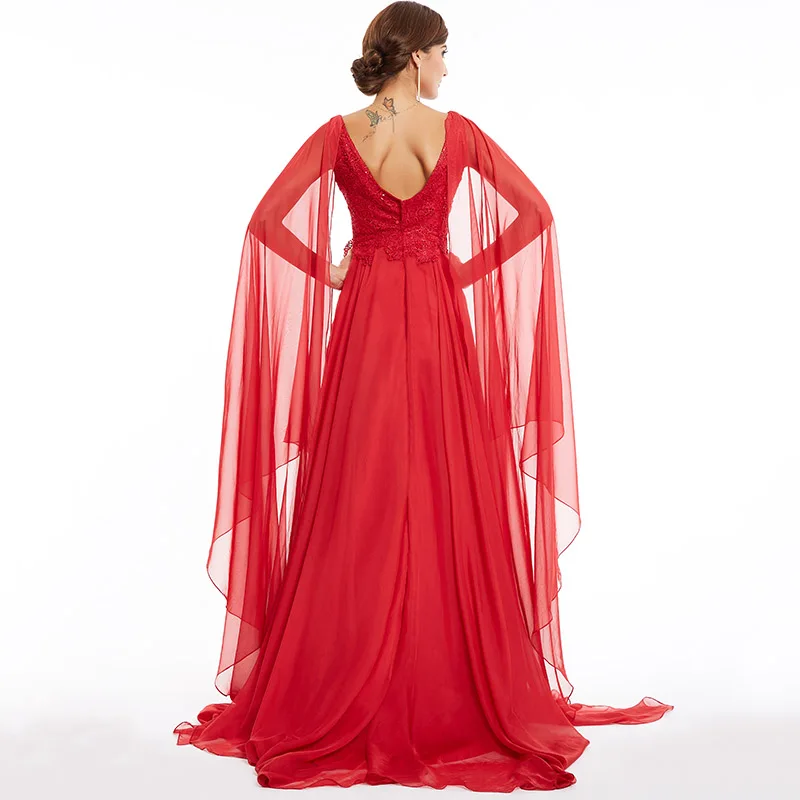 Online Tanpell v ausschnitt lange abendkleid günstige red spitze appliques eine linie gericht zug kleider 2017 frauen neue stil formale abendkleid