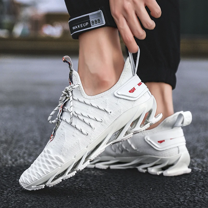 Мужские кроссовки из дышащей сетки Tenis Masculino Серые для фитнеса спортивная обувь