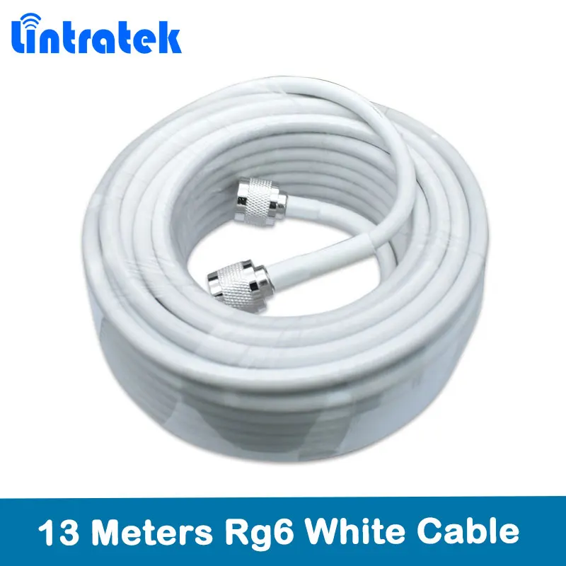 Lintratek 13 meters RG6 Coaxial Cable 50ohm N Male Connector