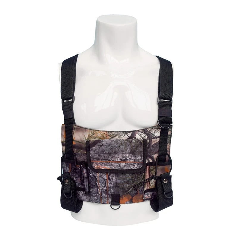 

Tactical Bag Vest Chest Bag Adjustable Front Pack molle Pouch Camouflage Vest With Walkie Talkie Pocket hunting bag accessories