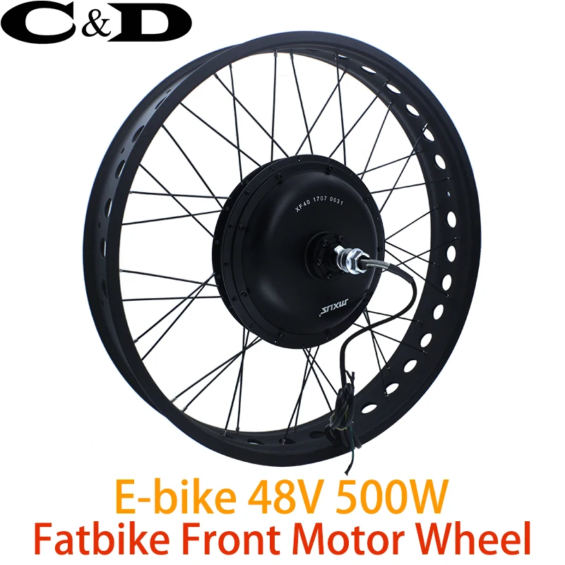 

48V 500W Fat bike e-bike kit Electric bike conversion kit Front Wheel Direct Drive motor 20" 26" MXUS XF40