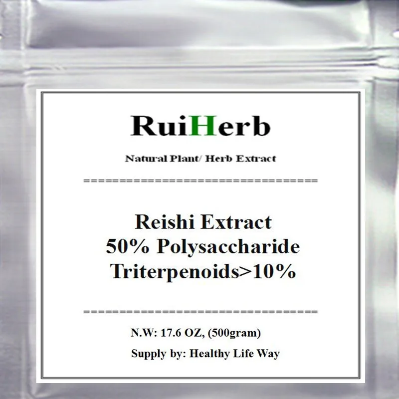 

500gram Reishi Extract 50% Polysaccharide Triterpenoids>10% Powder free shipping