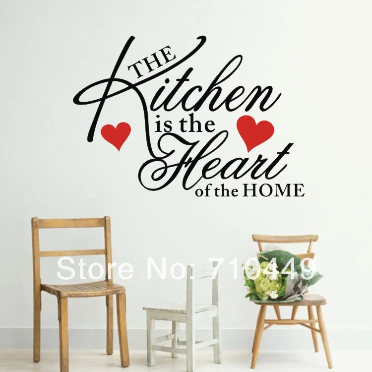 The Kitchen Is Heart Of Home Quote Wall Decal In The Kitchen Is Heart Of Home Quote Wall Decal In Stickers From Garden On Aliexpress Alibaba Group